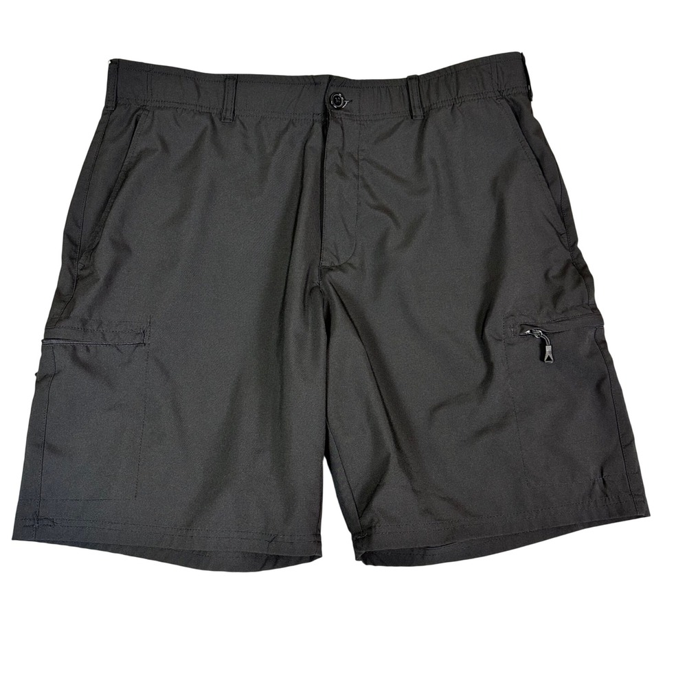 Architect Active Flex Mens Black Cargo Shorts Size 40‎ Waist Zipper Pockets